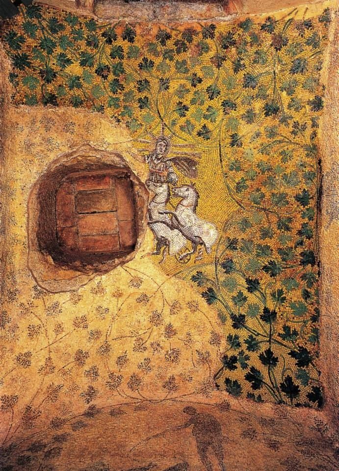 cristo como dios sol necropolis vaticana siglo IV navidad